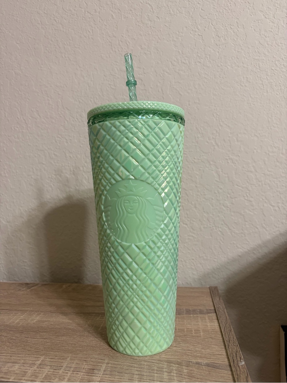 Starbucks Pale Green Textured Reusable Tumbler with Straw